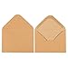 Juvale Thank You Cards with Envelopes - 100 Pack, 3.625 x 5.125 In, A1, Brown V-Flap - Letter & Business Envelopes for Invitations & Greeting Cards