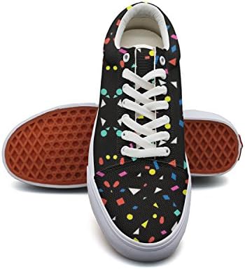 レディース ファッション スニーカー カラフル 幾何学イラスト スケートシューズ