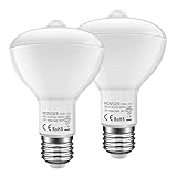 MINGER 10W PIR Motion Sensor BR30 LED Bulb, 60W Equivalent Motion Sensor Flood Light Bulb, 900 Lumens Soft White 2700K, E27 Base, 120°Beam Angle Spotlight, 2 Pack