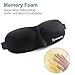 Eye Sleep Mask Cover Blackout, Wrahito 3D Contoured Light Blocking Blindfold Eyepatch for Deep Sleeping Rest with Moldex Ear Plugs and Travel Carry Pouch,Memory Foam Soft Slow Rebounding Cotton,Black