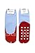 Foot Traffic Women's Non-Skid Red Ruby Slippers/Blue Slipper Socks (Shoe Size 4-10)
