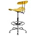 Flash Furniture Bradley Vibrant Yellow and Chrome Drafting Stool with Tractor Seat