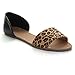 Betani SONYA-1 Women's Easy Slip On Open Toe D'orsay Flats Sandals