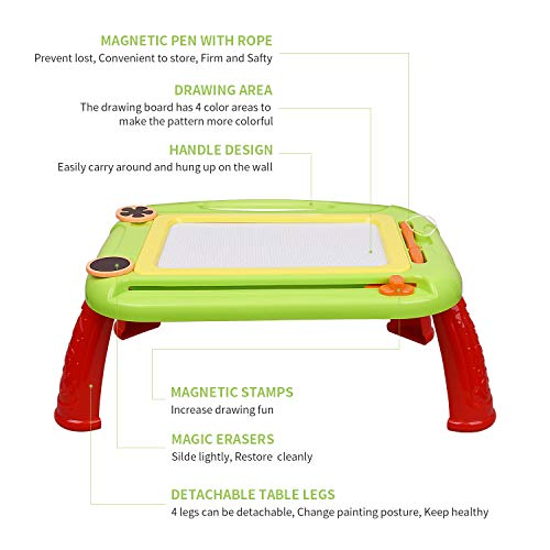 MIZIKUSON Magnetic Drawing Board for Kids, Colorful Erasable Doodle Board Toddlers Toys Learning Sketch Pad for Writing Painting Birthday Gifts