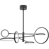 Hudson Valley Lighting Saturn 6-Light LED Chandelier - Old Bronze Finish - Matte White Glass and Metal Shade