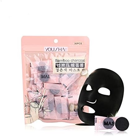 30Pcs Compressed Mask Paper Facial Natural Bamboo Charcoal Mask Paper Fiber Face Care DIY Compressed Mask Paper