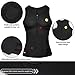 Junlan Women Waist Trainer Vest Corset Workout Zipper Neoprene Tank Top Trimmer Belt Body Shaper Workout Cincher Sauna Suit for Women (Black, L)