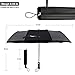 tinams Windproof Umbrella, Black Automatic Folding 10 Ribs Umbrella with Teflon Coating,Free Leather Cover (Black)