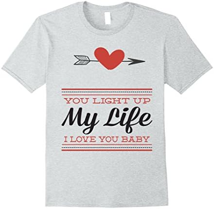 Men's You Light Up My Life I love You Baby T-Shirt 3XL Heather Grey