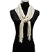 KaKaxi Sheer Glitter Sparkle Piano Shawl Wrap with Fringe Prom Weddings Evening Scarfs,1920s Gatsby Vintage Style,Champagne