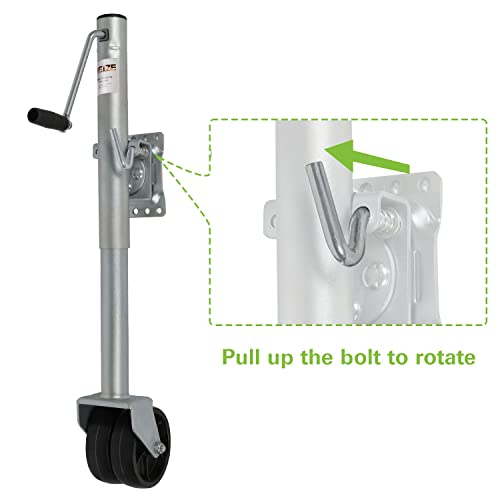 WEIZE Trailer Jack, Heavy Duty Swivel Boat Trailer Jack with Dual