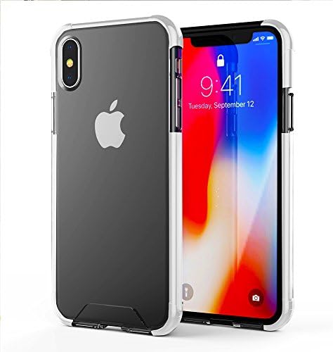 iPhone X Case, iPhone 10 Case, Acewin Premium Shock Absorption TPU Bumper Cushion Transparent Clear Slim Hybrid Scratch Resistant Protective Back Cover for Apple iPhone X/iPhone 10 (2017) (White)