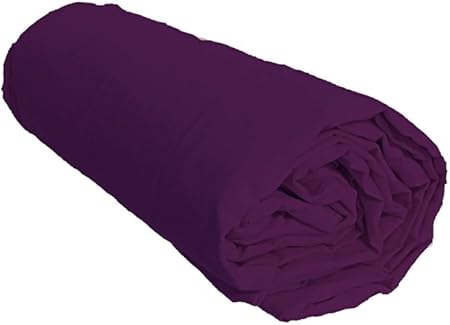 Drap House Percale 160x200 Bonnet 40 cm Prune Couleur ...