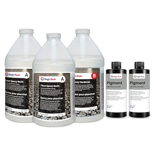 Light Gray | Floor Epoxy Resin for Garages, Basements, Warehouses, Retail Stores and More | Highly Durable | Resistant to Scratches, Spills, and Stains (3 Gallon/Light Gray)