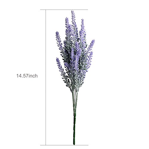 Aplstar Artificial Flowers Lavender Bouquet in Purple Artificial Plant for Home Decor, Wedding,Garden,Patio Decoration,4 Bundles - Thumbnail 5