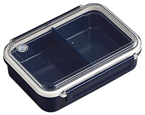 OSK(オーエスケー) まるごと冷凍弁当 仕切り付 ネイビー 650ml 日本製 食洗機 電子レンジ対応 ロック パッキン付き おしゃれ シンプル 保存容器 男女兼用 子供用 小学生 大人用 PCL-3S