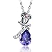 NEEMODA Necklace for Women Crystal Pendant Jewelry Gifts for Her Rose Flower