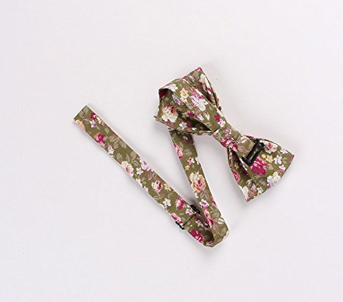 May Lucky Men's Cotton Floral Bow Tie (09)
