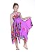 Girl Gypsy Uneven Button Hawaiian Luau Dress in Purple 12