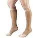 Truform Sheer Compression Stockings, 15-20 mmHg, Women's Knee High Length, Open Toe, 20 Denier, Light Beige, Medium
