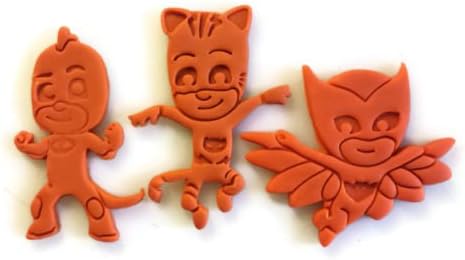 Fun Collection PJ Masks Cookie Cutters Cat Boy, Gekko, and Owlette character cookie cutter set