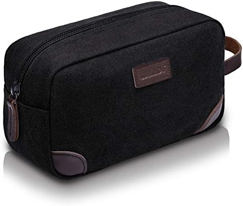 Wandf トラベルポーチ トイレタリーバッグ シェービングキットバッグ 化粧ポーチ 温泉バッグ 出張 洗面用具入れ 旅行グッズ お風呂 ブラック
