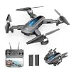 DEERC D10 Foldable Drone with Camera for Adults 720P HD FPV Live Video, Tap Flying, Gesture Selfie, Altitude Hold…