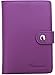 Travelambo RFID Blocking Genuine Leather Passport Holder Wallet Cover Case Wing Pocket (Purple)