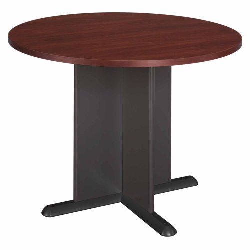 UPC 042976904425, Bush Business Furniture 42 Inch Round Conference Table, Hansen Cherry with Graphite Gray