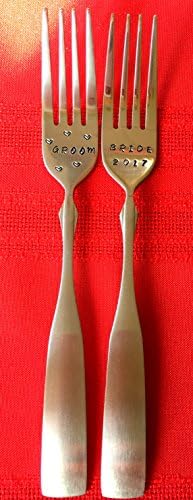 BRIDE/GROOM Fork or Spoon Set for the Bride and Groom~Unique Wedding/Shower/Engagement Gift ~ New Flatware