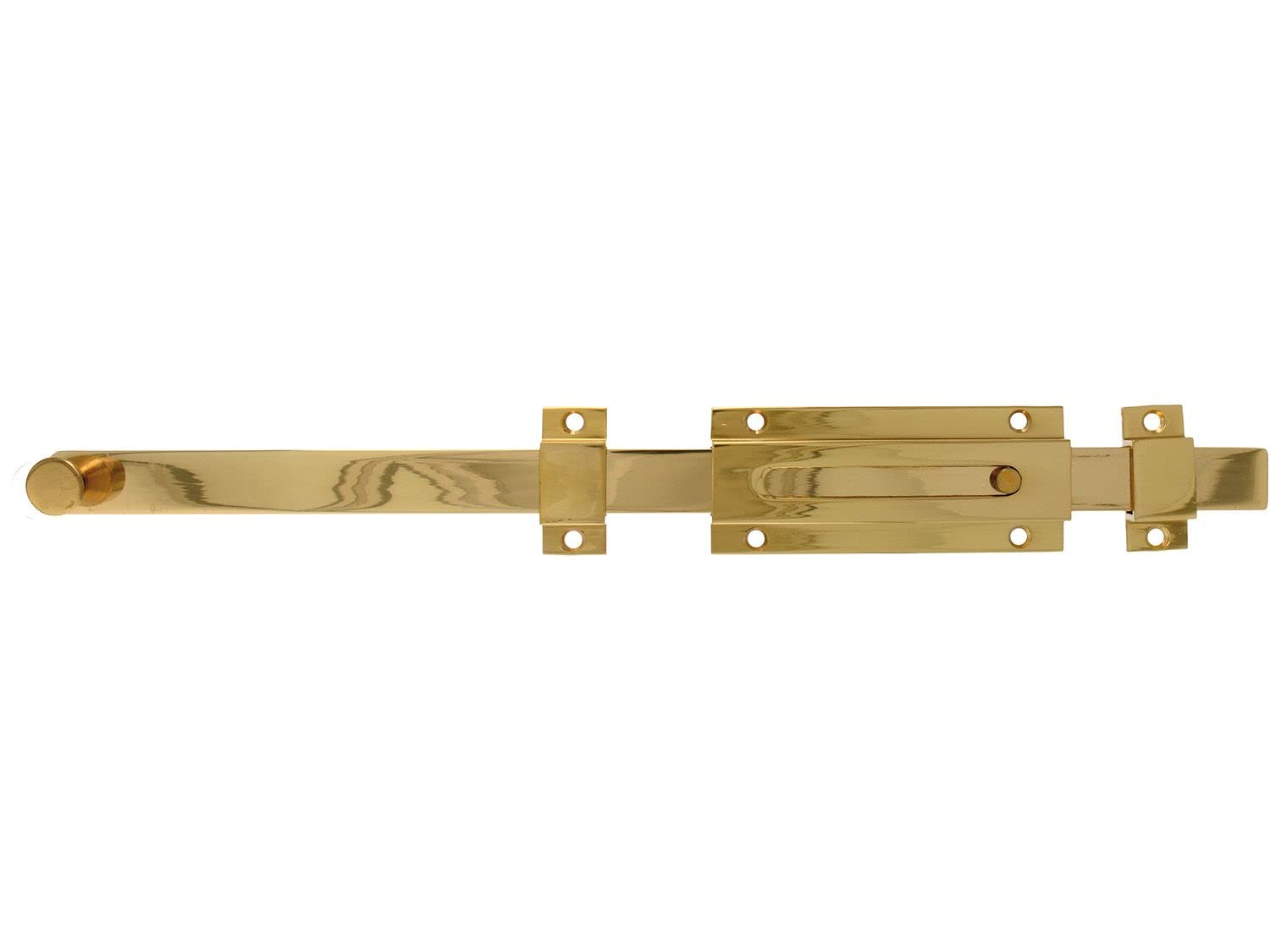 Amig - Overlap Pin for Doors Mod.3600 | Gold Security Latch for Horizontal or Vertical | Polished Brass | Measurements: 200 x 46 mm | Includes Screws