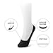 SHEEC SoleHugger InvisiSoft - Women's No-Show Non-Slip Cozy Fleece Boat Sock - Black Large 4 Pairs