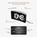 Mpow Digital Alarm Clock with Night Light, Full Range Brightness Dimmer, Clear White Digit Display, LED Digital Clock for Bedrooms, Noiseless Touching Button, Simple Operation, 12/24H, Snooze