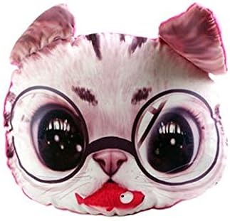 Lovely Cat Face Hand Warmer Cushion 1p for Decoration with Various Facial Expression Kitty Pad (Fish)