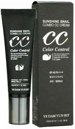 YEDAM YUN BIT Sunshine Snail Combo CC Cream 1.76Oz SPF45/PA+++ Whitening Wrinkle care