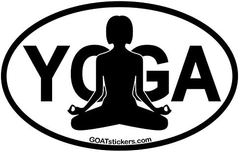YOGA Oval Vinyl Sticker. Style your laptop, car or gear. Great laptop sticker, water bottle sticker, bumper sticker and more.