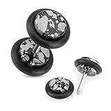 West Coast Jewelry Silver Splatter All Acrylic Fake
