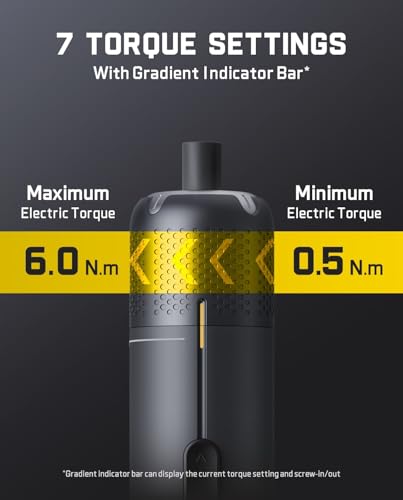 Fanttik S2 Pro Max Electric Screwdriver, Cordless Screwdriver Set, 7 Torque Settings, 0.5 to 6N.m, 16 Magnetic Bits, 1/4''Hex Shank, with Separate 90° Angle Adapter for Tight Space and Household DIY