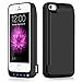 TQTHL iPhone 5S / 5C / SE / 5 Extended Rechargeable Battery Case [4500mah] Built in USB Power Bank Capacity (Up to 2.3X Extra Battery) Backup Charger Case Pack.[12 Month Warranty] (Black)