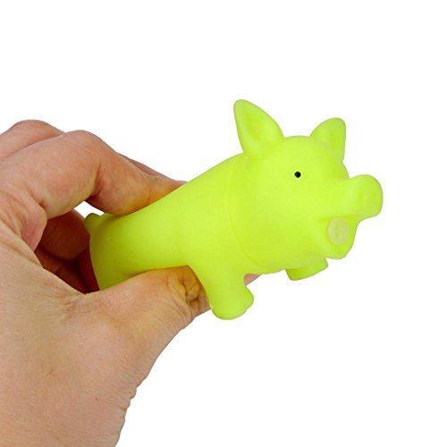 Shybuy Toys Party Squeeze Realistic SQUEAKING Pink Toy Pig (Random Colour) - Thumbnail 2