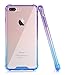 BAISRKE Clear Case for iPhone 7 Plus, Slim Shock Absorption Protective Case Soft TPU Bumper & Hard Plastic Back Cover Phone Cases for iPhone 7 Plus / 8 Plus 5.5 inch - Blue Purple Gradient