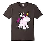 Smiletodaytees Funny Boston Terrier Riding Unicorn T-shirt