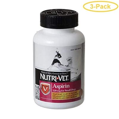 Nutri-Vet Aspirin for Dogs Small Dogs Under 50 lbs - 100 Count (120 mg) - Pack of 3