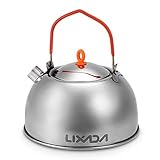 Lixada Stainless Steel Tea Kettle Portable Camping Hiking 0.6L Water Kettle Teapot Coffee Pot