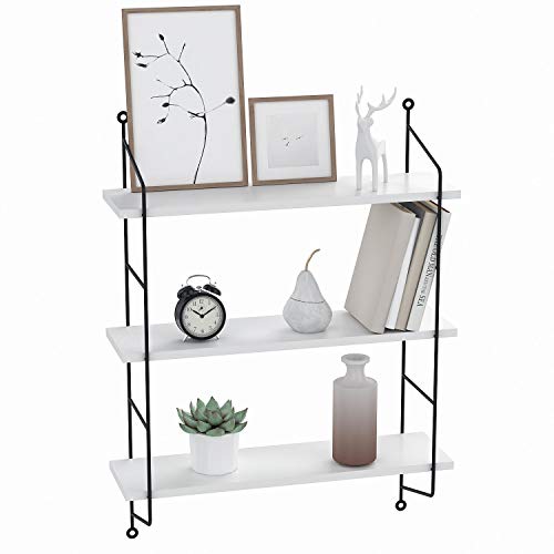 3Tier Industrial Floating Shelves Wall Mounted Display Wall Shelf