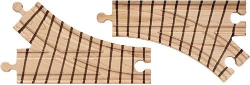 Wooden Train Track - Switch Pair - Made in USA