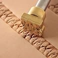 Leather Stamping Tools Set - Brass Stamps With Steel Handles For Leathercrafting, Carving & Crafting