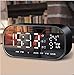 FOREV LED Alarm Clock Radio for Bedroom, Digital Clock Can Be Used as Wireless Bluetooth Speakers, Charged by USB,Showing Time,Power and Temperature on LED Screen (Back)