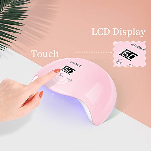 ELEHOT UV Nail Lamp Dryer LED Light for Fingernail & Toenail Gels Based Polishes with Sensor, 30s 60s 90s Timer - Thumbnail 3