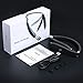 Bluetooth Headphones Wireless Neckband Headset - Sweatproof Foldable Earphones with Mic, Retractable Earbud and 16 Hours Play Time for iPhone Android Cellphone Tablets TV